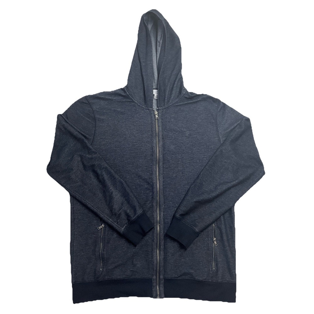 Calvin Klein Classic Fit Men's Navy Blue Zip Up Sweater Size Large